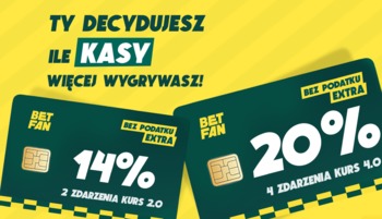 Powiększ wygraną +20% w Betfan